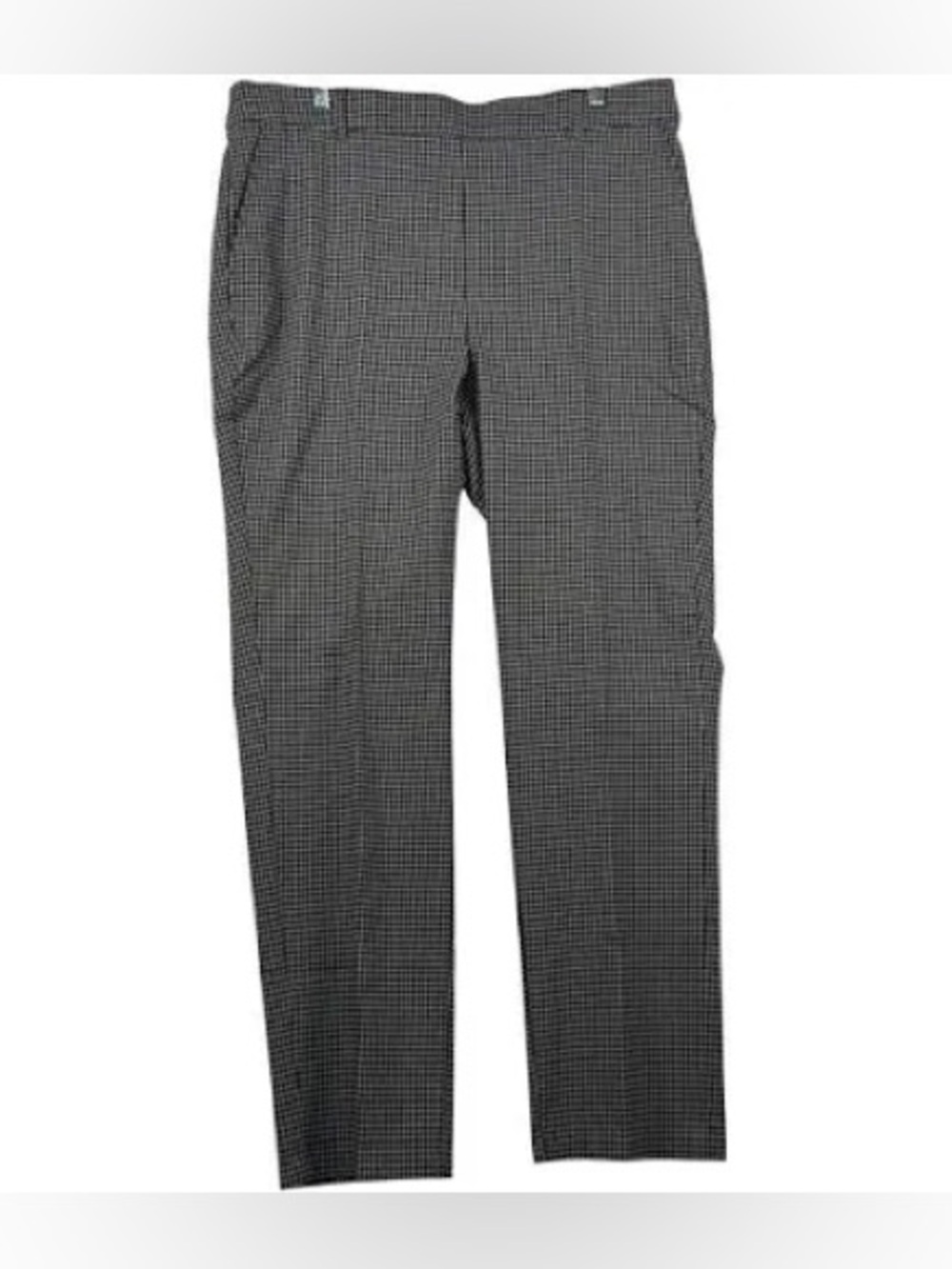 Rafaella Woman: 20W petite, black/white Micro-Check Dress Pants